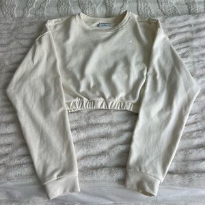 Gymshark cream cropped sweatshirt